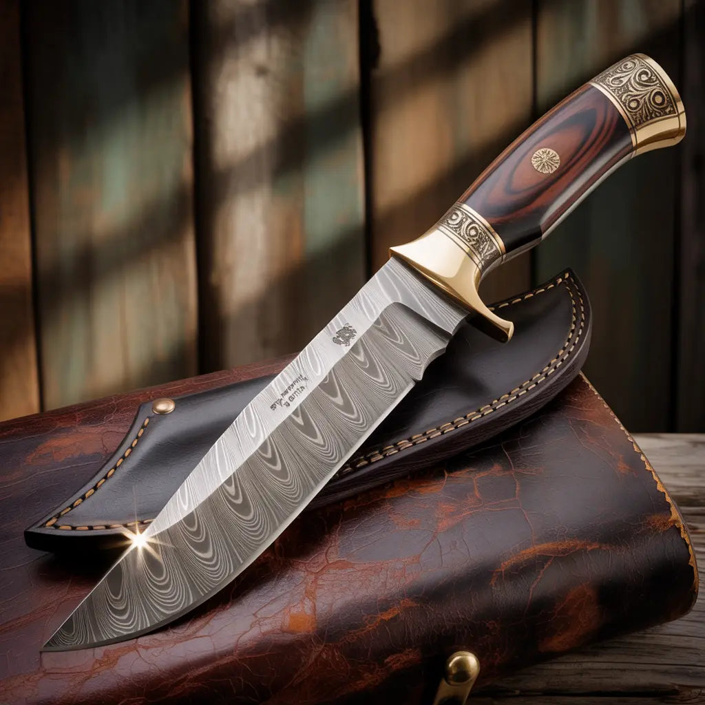 Damascus Bowie Knife