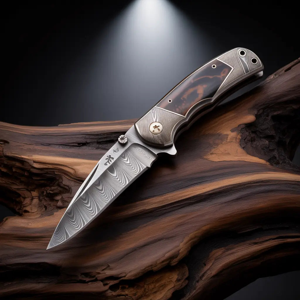 Damascus Folding Knife