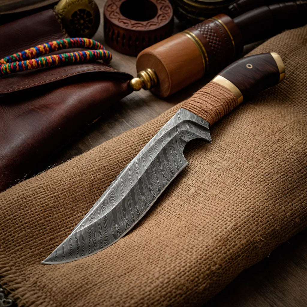 Damascus Kukri Knife