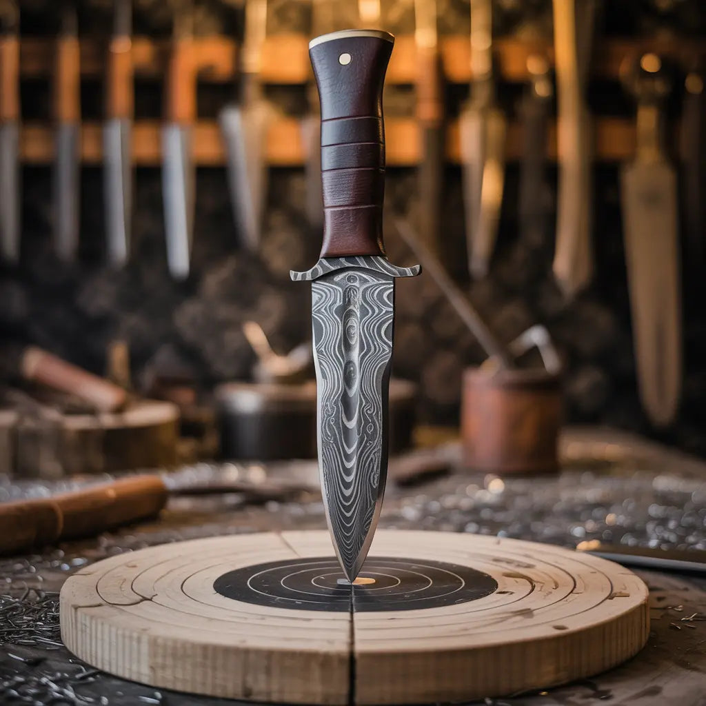 Damascus Throwing Knife
