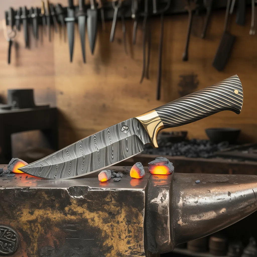 Damascus Twisted Knife