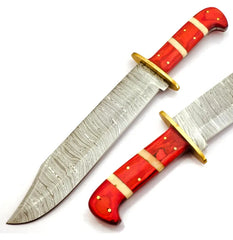 Crimson Valor Damascus Kukri Hunting Knife