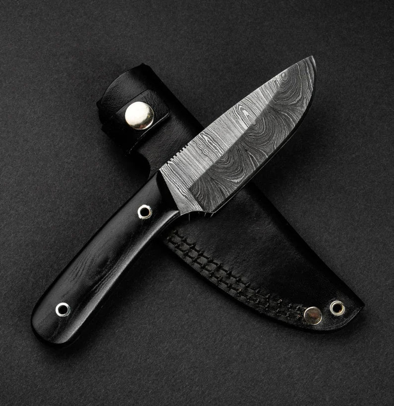 EDC Fixed Blade Damascus Steel Knife
