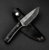 EDC Fixed Blade Damascus Steel Knife