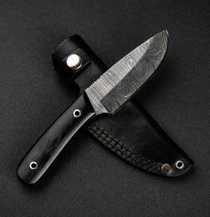 EDC Fixed Blade Damascus Steel Knife