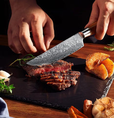 EmberCut 6-Piece Damascus Steak Knife Set