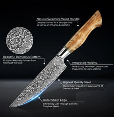 EmberCut 6-Piece Damascus Steak Knife Set
