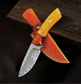 Fixed Blade Huntpro Skinning Knife with Olive & Rosewood Handle
