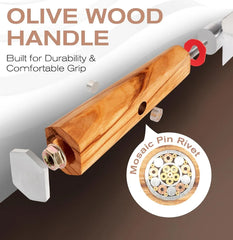 ForgeFeast Olive Damascus Steak Knife Set (4 Pc)