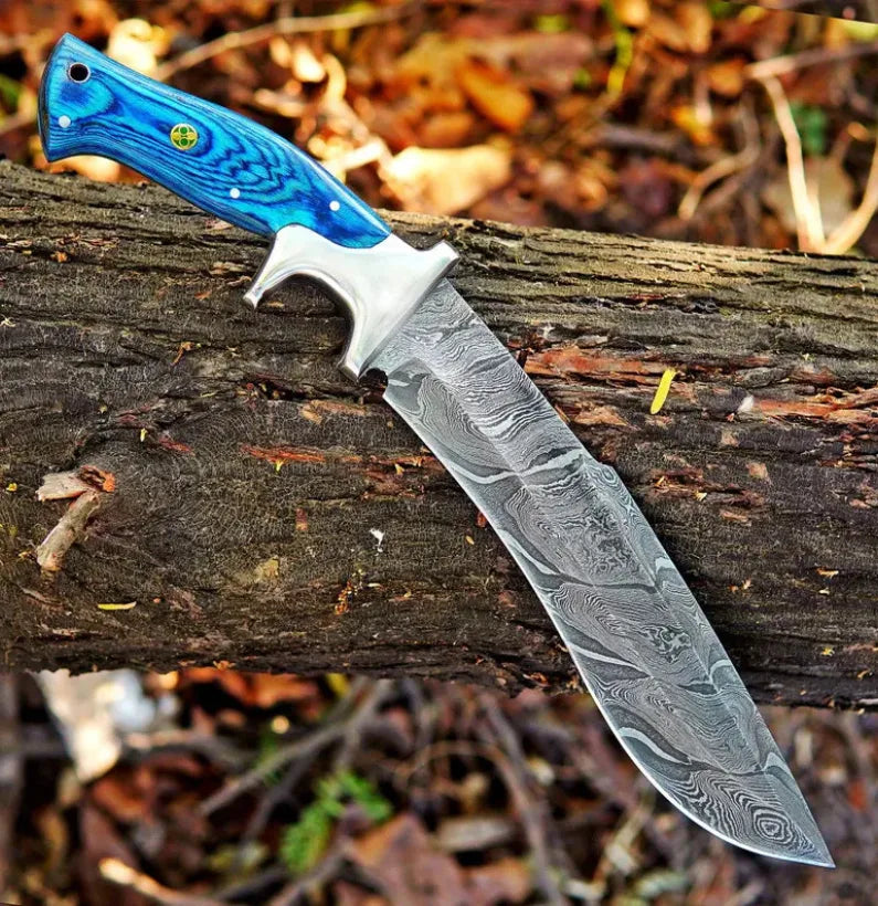 Handmade Damascus Steel Bowie Knife