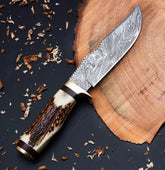 Handmade Knife with Deer Antler Handle