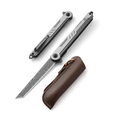 IronQuill – Slim Damascus Tanto EDC Knife