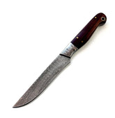 Ironroot Legacy Handmade Damascus Steak Knife – 5 Non-Serrated Full-Tang with Premium Wood Handle
