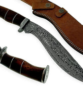 Midnight Viper – Damascus Kukri with Ebony Grip