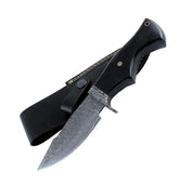 Obsidian Trail – Damascus Raindrop Bushcraft Knife