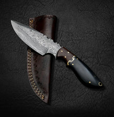 Quanah Damascus Steel Hunting Knife