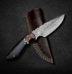 Quanah Damascus Steel Hunting Knife