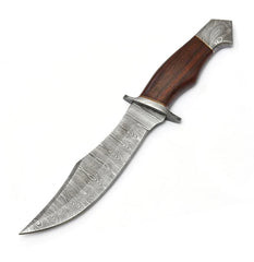 Rosefang Sentinel – Hand-Forged Damascus Bowie