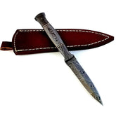 ShadowPierce Damascus Boot Knife