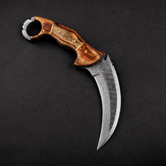 Tiger's Claw Damascus Steel Karambit