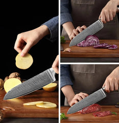 TimberEdge Precision Trio – VG10 Core Culinary Knife Set