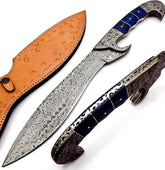 Titan Edge 18” Damascus Steel Kukri – Full Tang Bushcraft & Hunting Machete