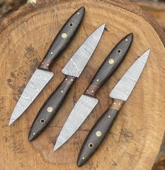 WengiForge Damascus Steak Knife Set – 4-Piece Handcrafted