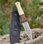 White Fang Shadow – Damascus Dagger Boot Knife