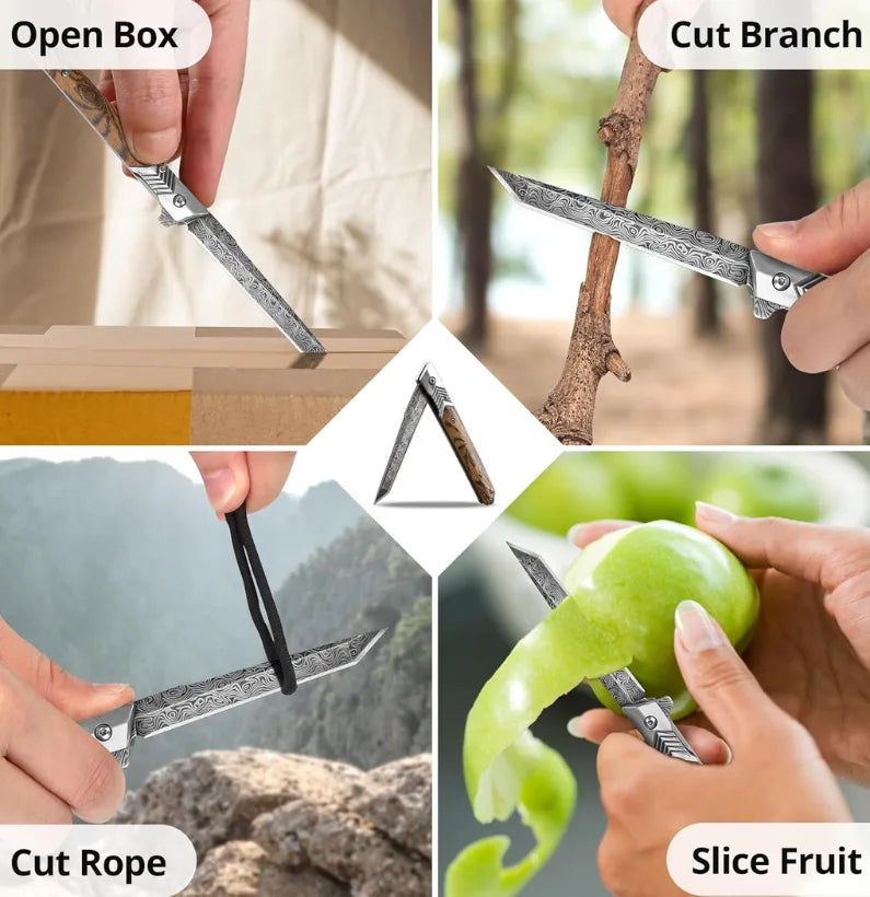 3.7″ Slim Folding Knife with Tanto Blade & Liner Lock