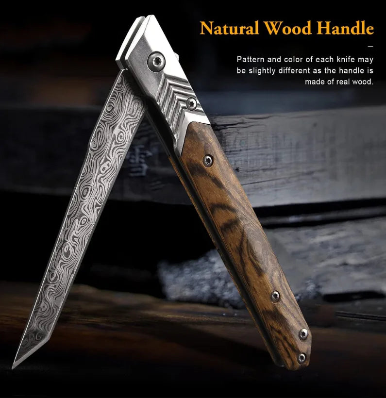 3.7″ Slim Folding Knife with Tanto Blade & Liner Lock