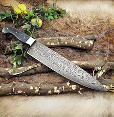 BlueRift Edge – Ripple Pattern Damascus Utility Blade