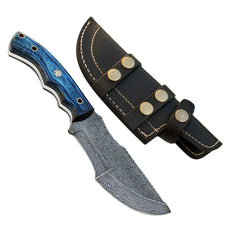BlueSpiral Tracker – Damascus Steel Survival Knife