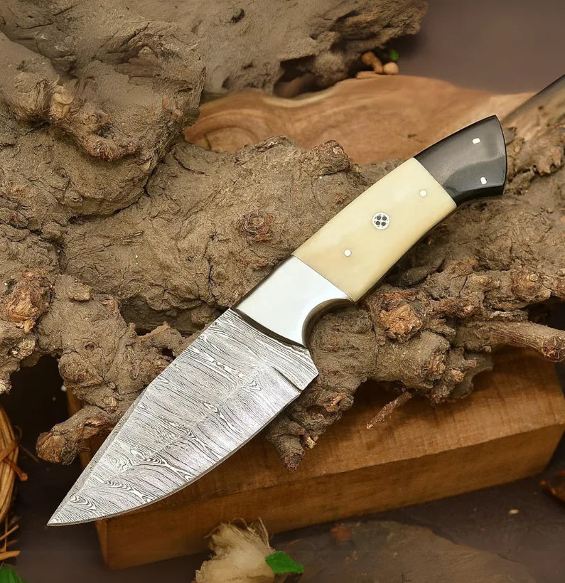 Camel Bone Hunter Full Tang Fixed Blade Skinning Knife