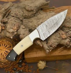 Camel Bone Hunter Full Tang Fixed Blade Skinning Knife
