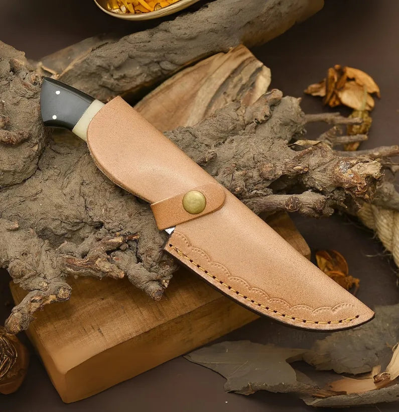 Camel Bone Hunter Full Tang Fixed Blade Skinning Knife