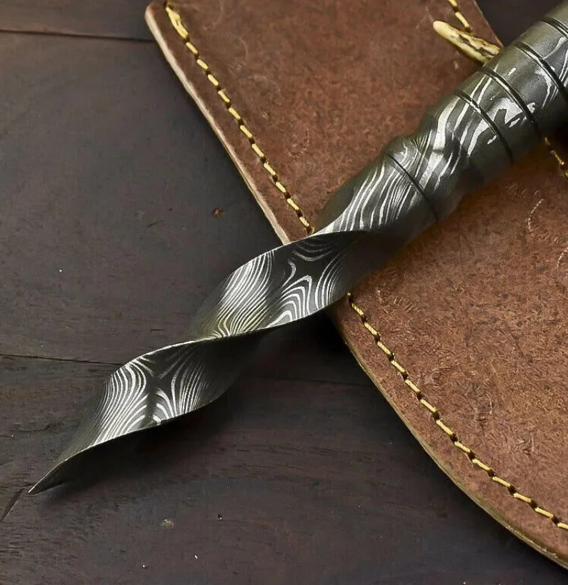 FrostPierce Damascus Ice Kris Dagger