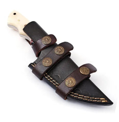 Handmade Tracker Knife – 8″ Full Tang Fixed Blade with Bone Handle