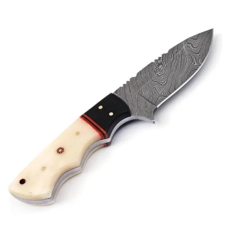 Handmade Tracker Knife – 8″ Full Tang Fixed Blade with Bone Handle