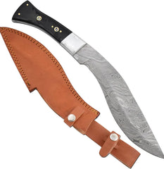 Heritage Forge Custom Damascus Full Tang Kukri Knife