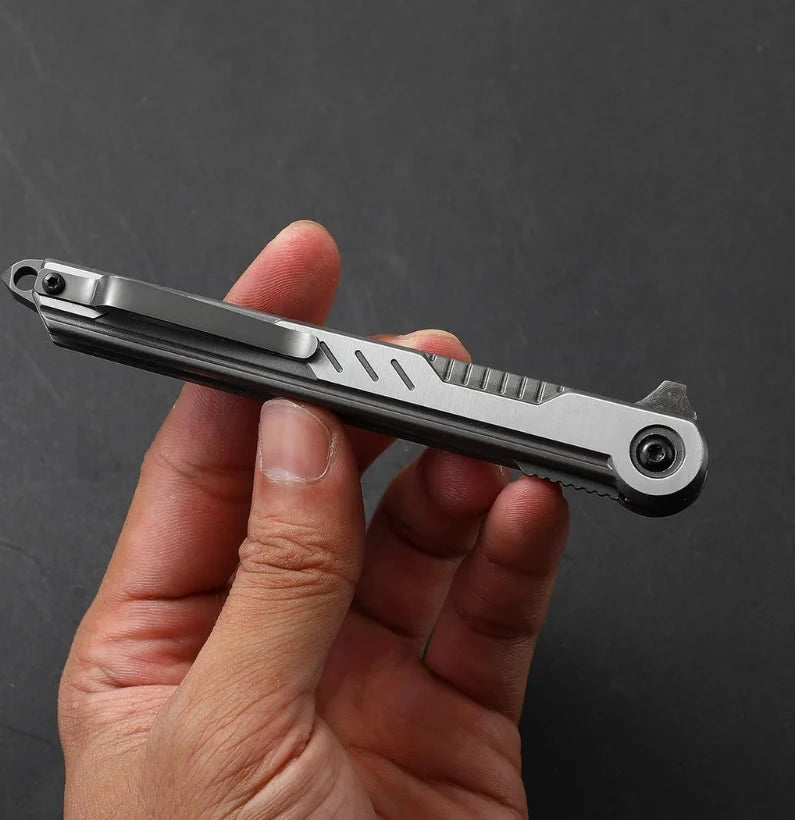 IronQuill – Slim Damascus Tanto EDC Knife