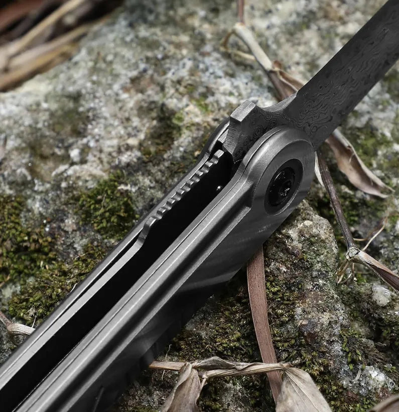 IronQuill – Slim Damascus Tanto EDC Knife