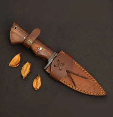 Ironwood Damascus Hunting Knife