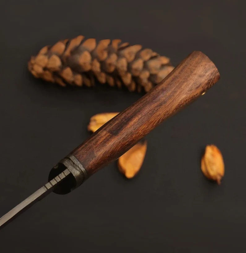 Ironwood Damascus Hunting Knife