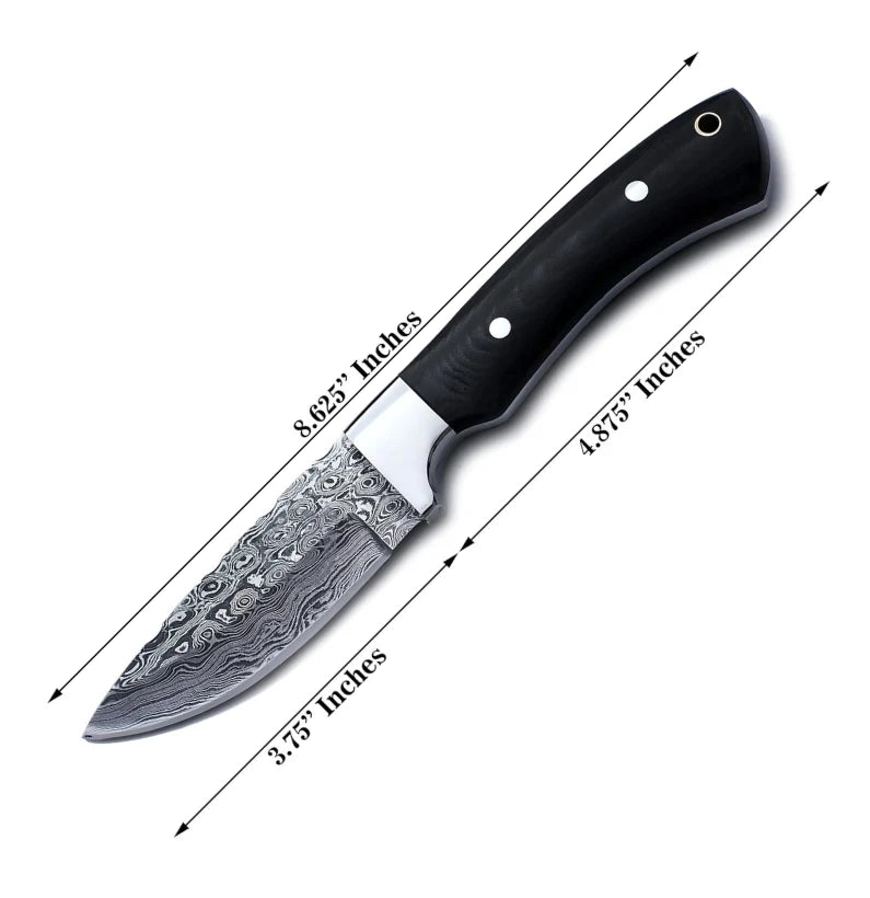 Micarta Handle Fixed Blade Dagger – Full Tang Drop Point Knife