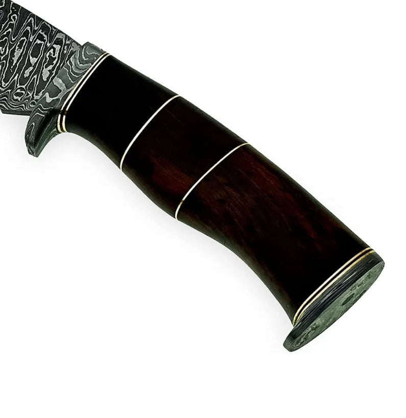 Midnight Viper – Damascus Kukri with Ebony Grip