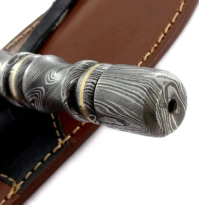 Oblivion Coil Damascus Tri-Edge Dagger