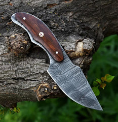 Ridgeback 7.5″ Damascus Fixed Blade Skinning Knife