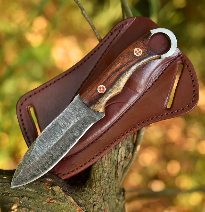 Shadow Fang – 9″ Hand-Forged Full Tang Fixed Blade Hunting Knife