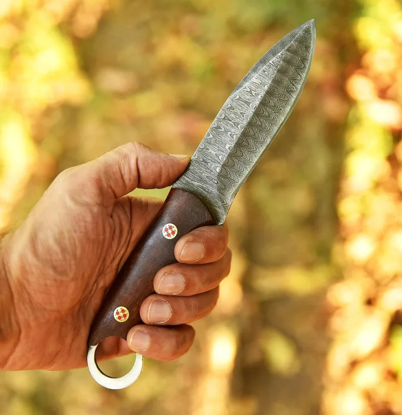 Shadow Fang – 9″ Hand-Forged Full Tang Fixed Blade Hunting Knife