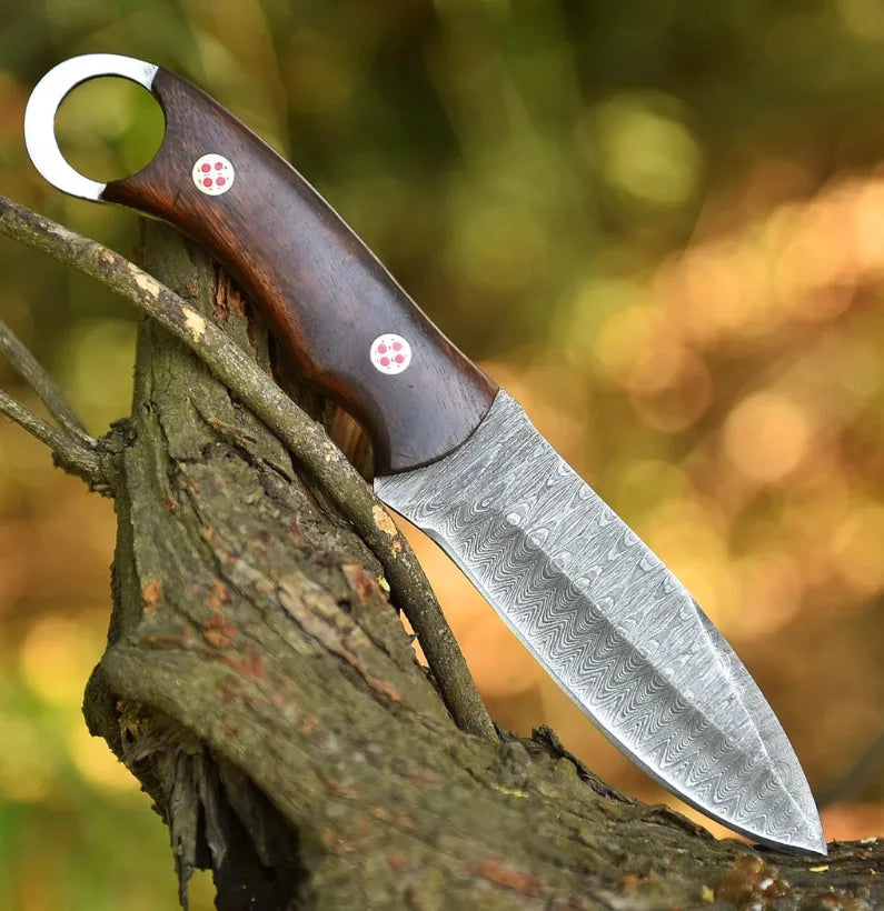 Shadow Fang – 9″ Hand-Forged Full Tang Fixed Blade Hunting Knife